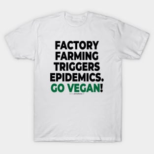 vegan to prevent pandemics like coronavirus / covid-19 (104v2) T-Shirt